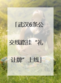 武汉6条公交线路挂“礼让牌”上线