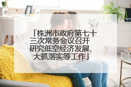 株洲市政府第七十三次常务会议召开 研究低空经济发展、大抓落实等工作
