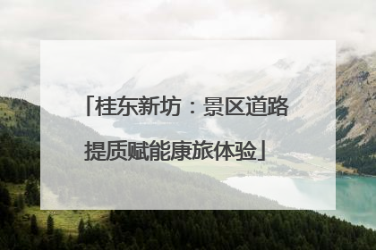 桂东新坊：景区道路提质赋能康旅体验