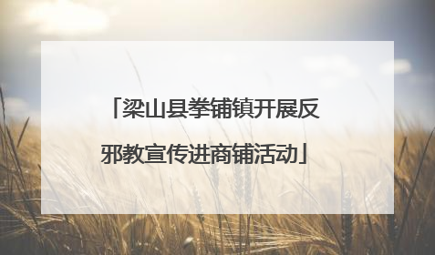 梁山县拳铺镇开展反邪教宣传进商铺活动