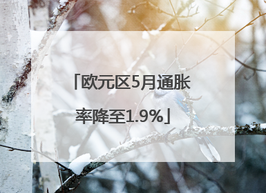 欧元区5月通胀率降至1.9%