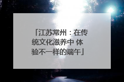 江苏常州：在传统文化滋养中 体验不一样的端午