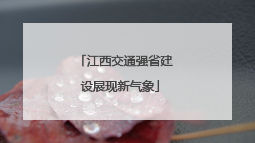 江西交通强省建设展现新气象