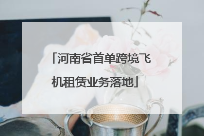 河南省首单跨境飞机租赁业务落地