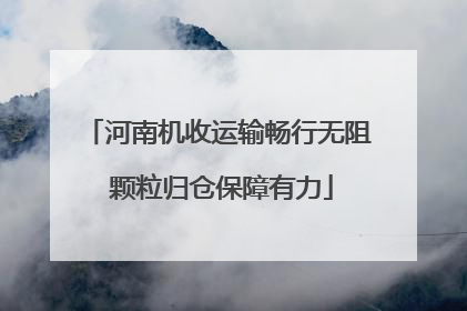 河南机收运输畅行无阻 颗粒归仓保障有力