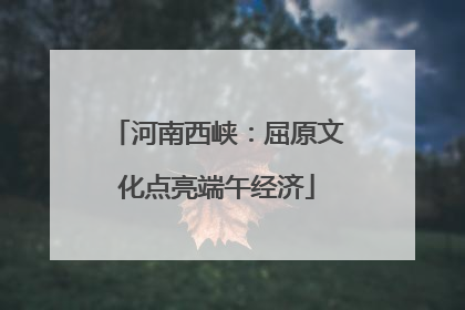 河南西峡：屈原文化点亮端午经济
