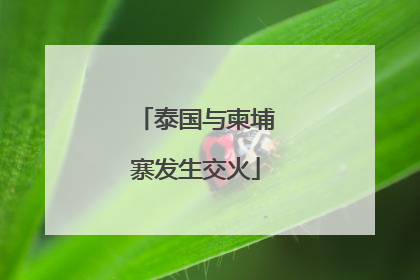 泰国与柬埔寨发生交火