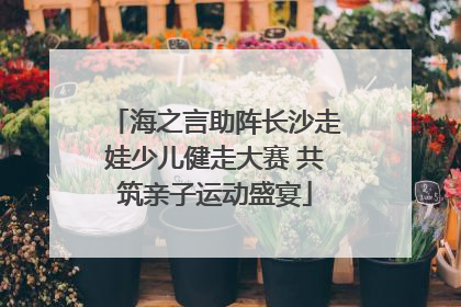 海之言助阵长沙走娃少儿健走大赛 共筑亲子运动盛宴