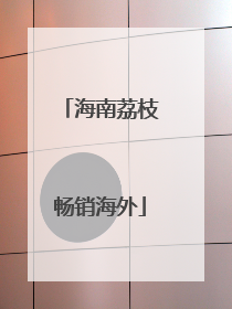 海南荔枝畅销海外