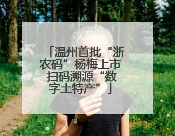 温州首批“浙农码”杨梅上市 扫码溯源“数字土特产”