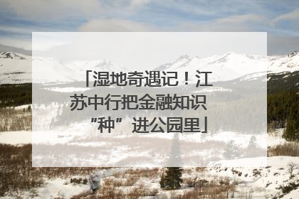 湿地奇遇记！江苏中行把金融知识“种”进公园里