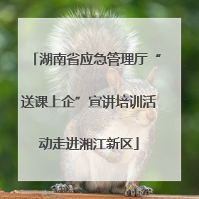 湖南省应急管理厅“送课上企”宣讲培训活动走进湘江新区