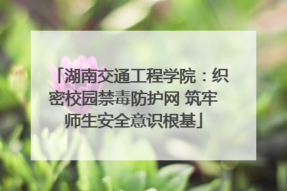 湖南交通工程学院：织密校园禁毒防护网 筑牢师生安全意识根基