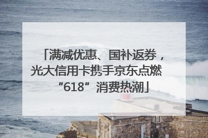 满减优惠、国补返券，光大信用卡携手京东点燃“618”消费热潮