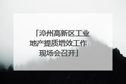 漳州高新区工业地产提质增效工作现场会召开