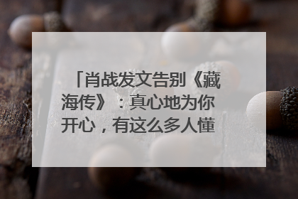 肖战发文告别《藏海传》：真心地为你开心，有这么多人懂你，导演回应“是否有第二季”