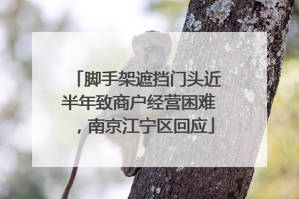 脚手架遮挡门头近半年致商户经营困难，南京江宁区回应