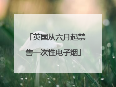 英国从六月起禁售一次性电子烟