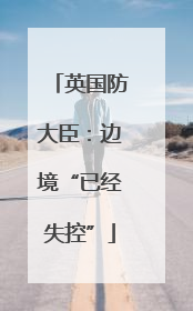 英国防大臣：边境“已经失控”