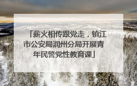 薪火相传跟党走，镇江市公安局润州分局开展青年民警党性教育课