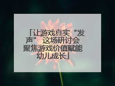 让游戏真实“发声” 这场研讨会聚焦游戏价值赋能幼儿成长