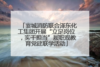 襄城消防联合泽东化工集团开展“立足岗位，实干担当”履职观教育党建联学活动