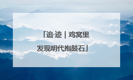 追·迹｜鸡窝里发现明代抱鼓石