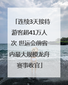 连续3天接待游客超41万人次 世运会前省内最大规模龙舟赛事收官