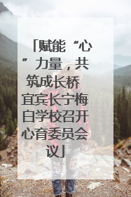 赋能“心”力量，共筑成长桥 宜宾长宁梅白学校召开心育委员会议