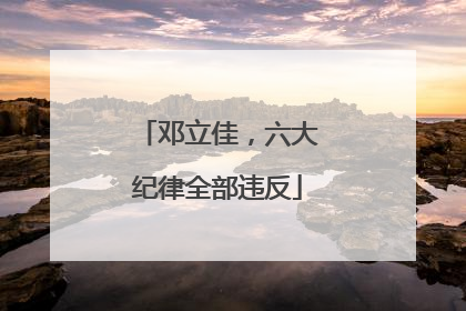 邓立佳，六大纪律全部违反