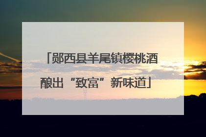 郧西县羊尾镇樱桃酒酿出“致富”新味道