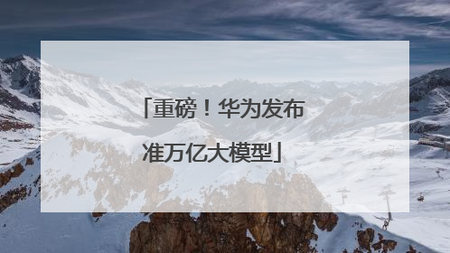 重磅！华为发布准万亿大模型