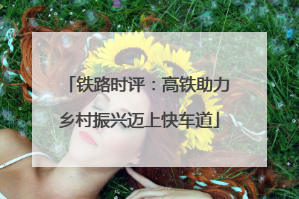 铁路时评：高铁助力乡村振兴迈上快车道