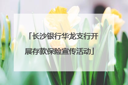 长沙银行华龙支行开展存款保险宣传活动