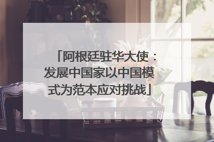 阿根廷驻华大使：发展中国家以中国模式为范本应对挑战