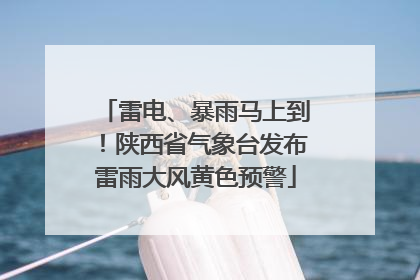 雷电、暴雨马上到！陕西省气象台发布雷雨大风黄色预警