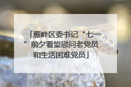 雁峰区委书记“七一”前夕看望慰问老党员和生活困难党员
