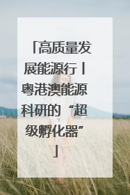 高质量发展能源行丨粤港澳能源科研的“超级孵化器”