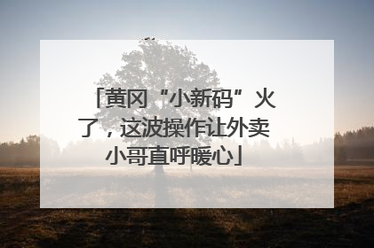 黄冈“小新码”火了，这波操作让外卖小哥直呼暖心
