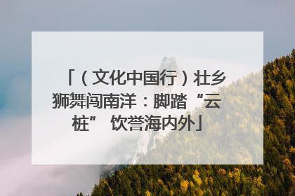 （文化中国行）壮乡狮舞闯南洋：脚踏“云桩” 饮誉海内外