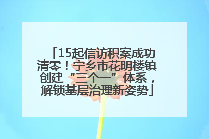 15起信访积案成功清零！宁乡市花明楼镇创建“三个一”体系，解锁基层治理新姿势
