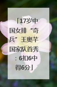 17岁中国女排“奇兵”王奥芊国家队首秀：6扣6中得6分
