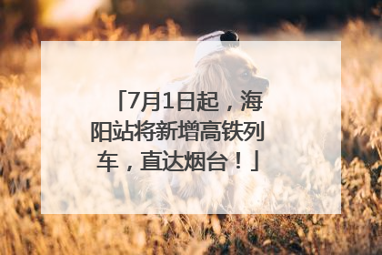 7月1日起，海阳站将新增高铁列车，直达烟台！